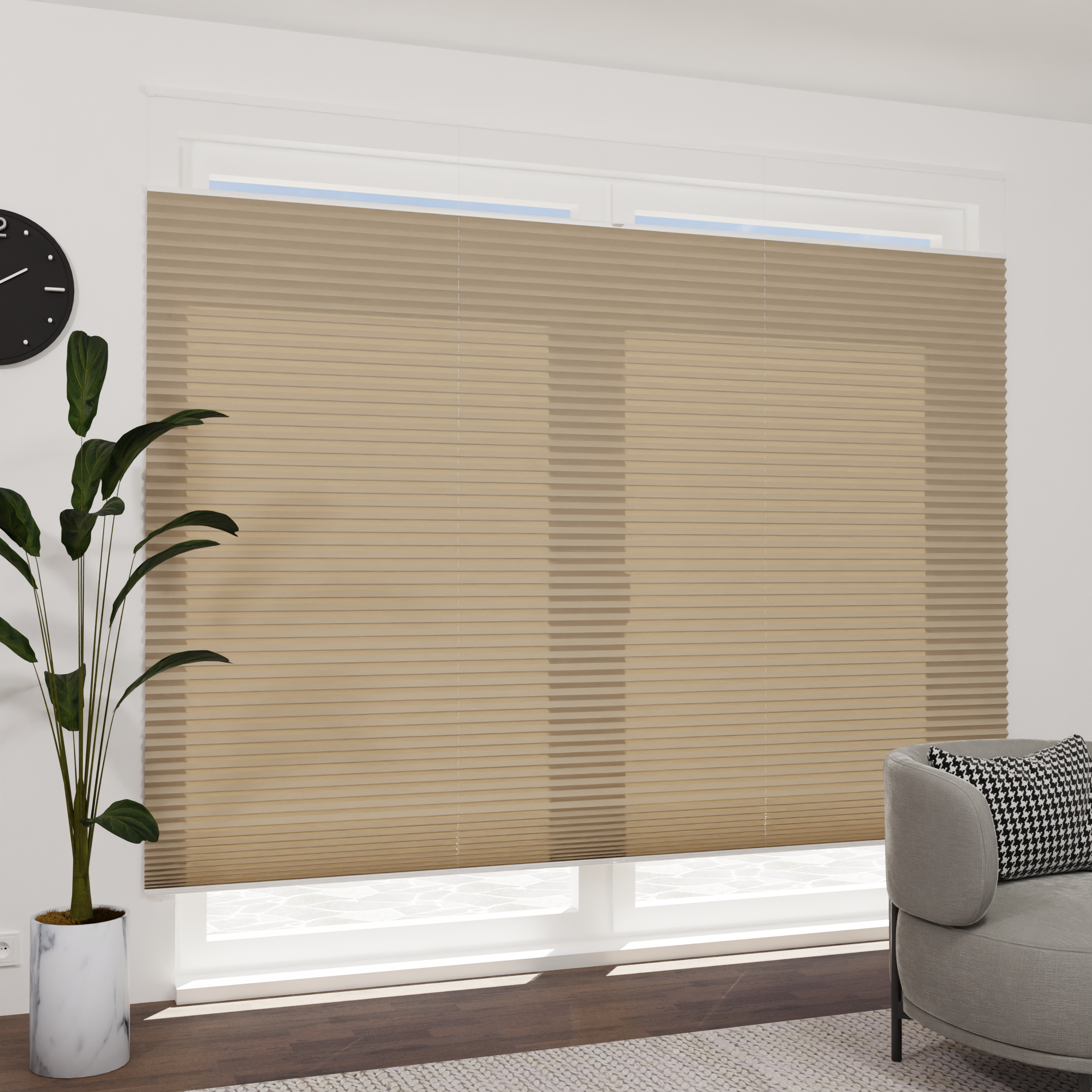 Jaloustore Plissee Lovere Pearl Beigegrau - Bild 0