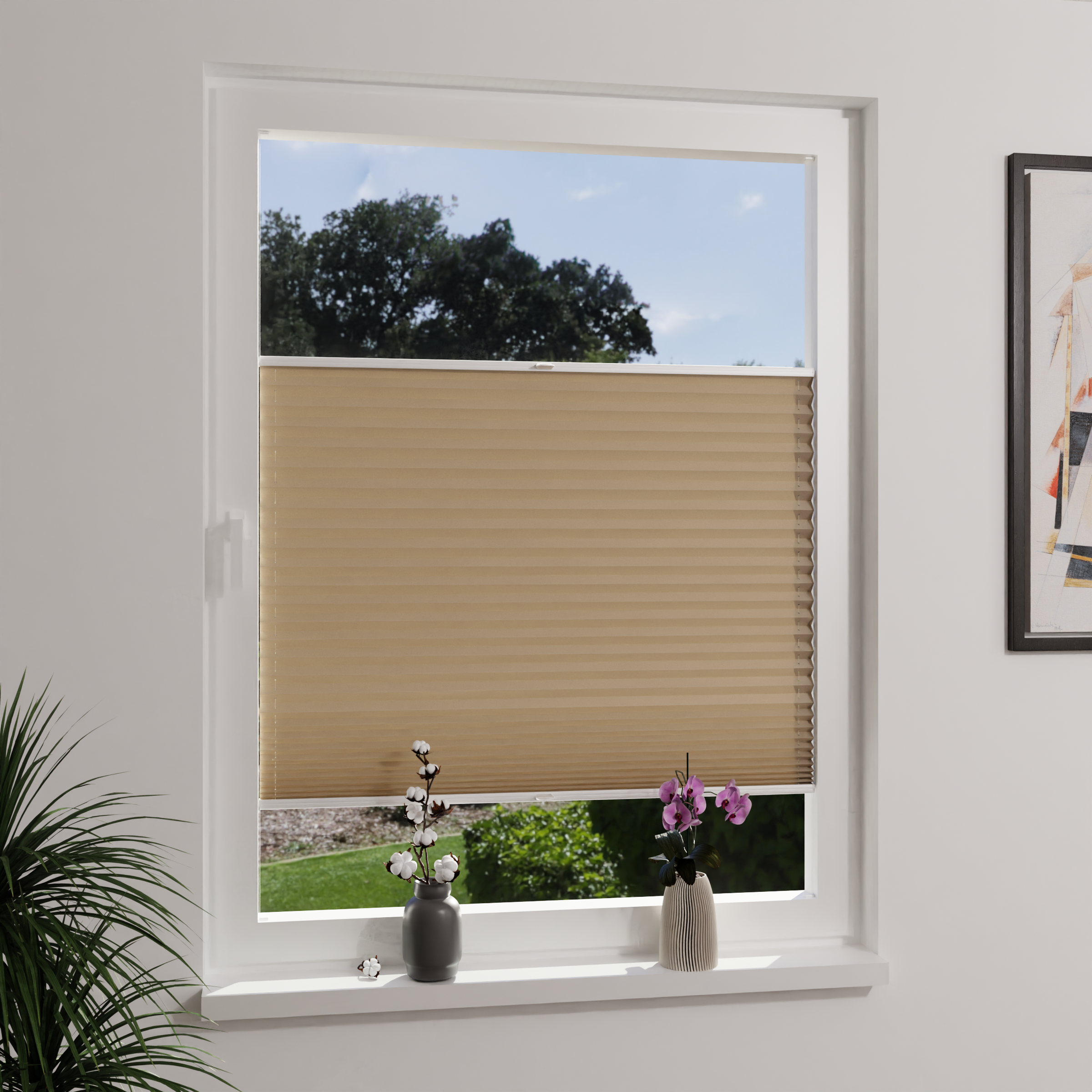 Jaloustore Plissee Lovere Pearl Beigegrau - Bild 2