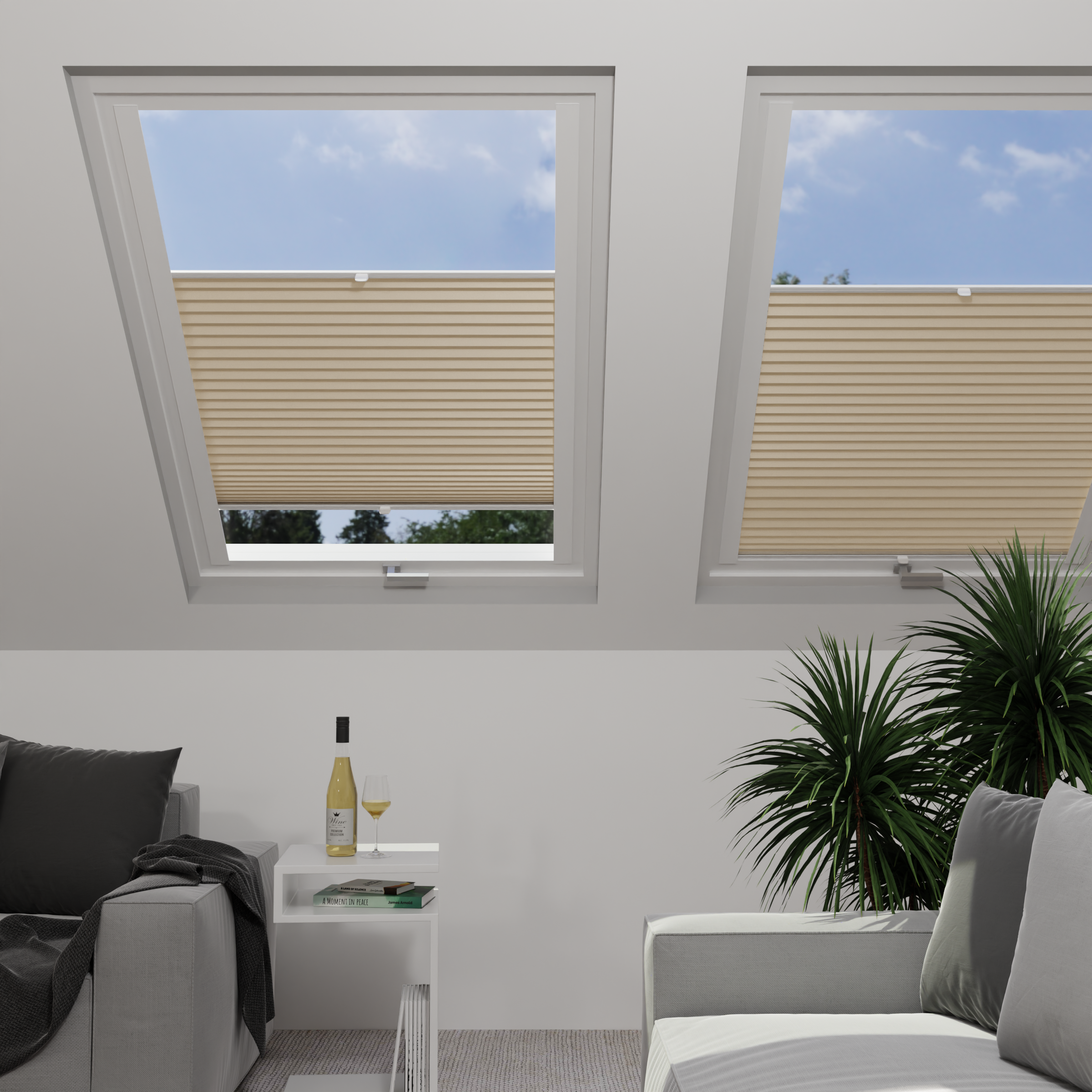 Jaloustore Plissee Lovere (ehem. Como) Pearl Taupegrau - Bild 1