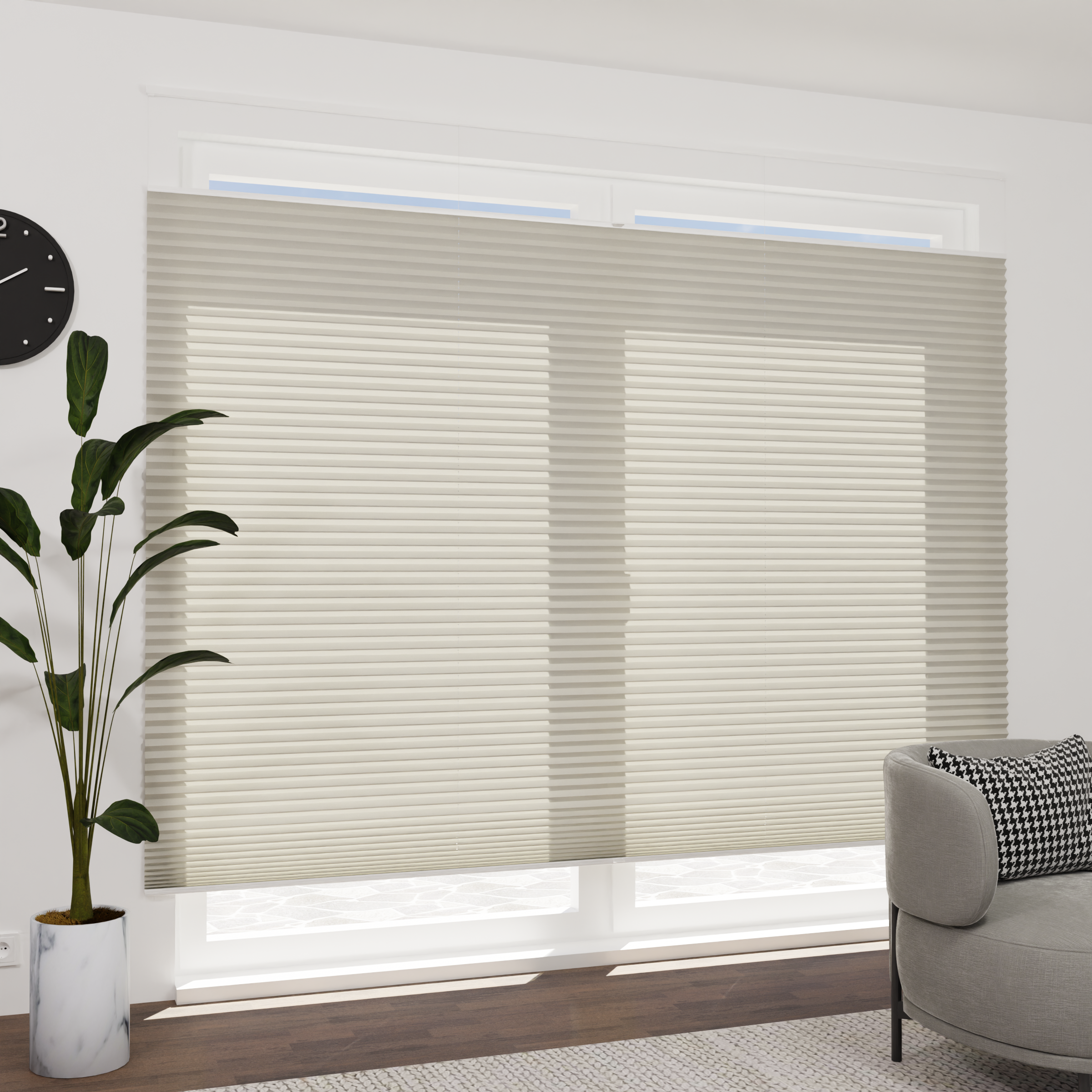 Jaloustore Plissee Lovere (ehem. Como) Pearl Grauweiß - Bild 0