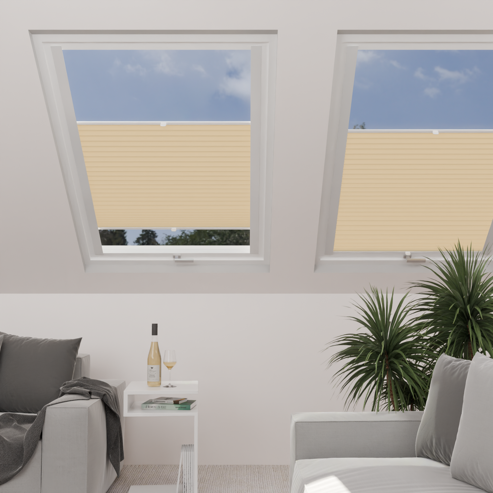 Jaloustore Plissee Lovere Beige - Bild 1