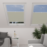 Jaloustore Plissee Lovere Taupe - Vorschau 1
