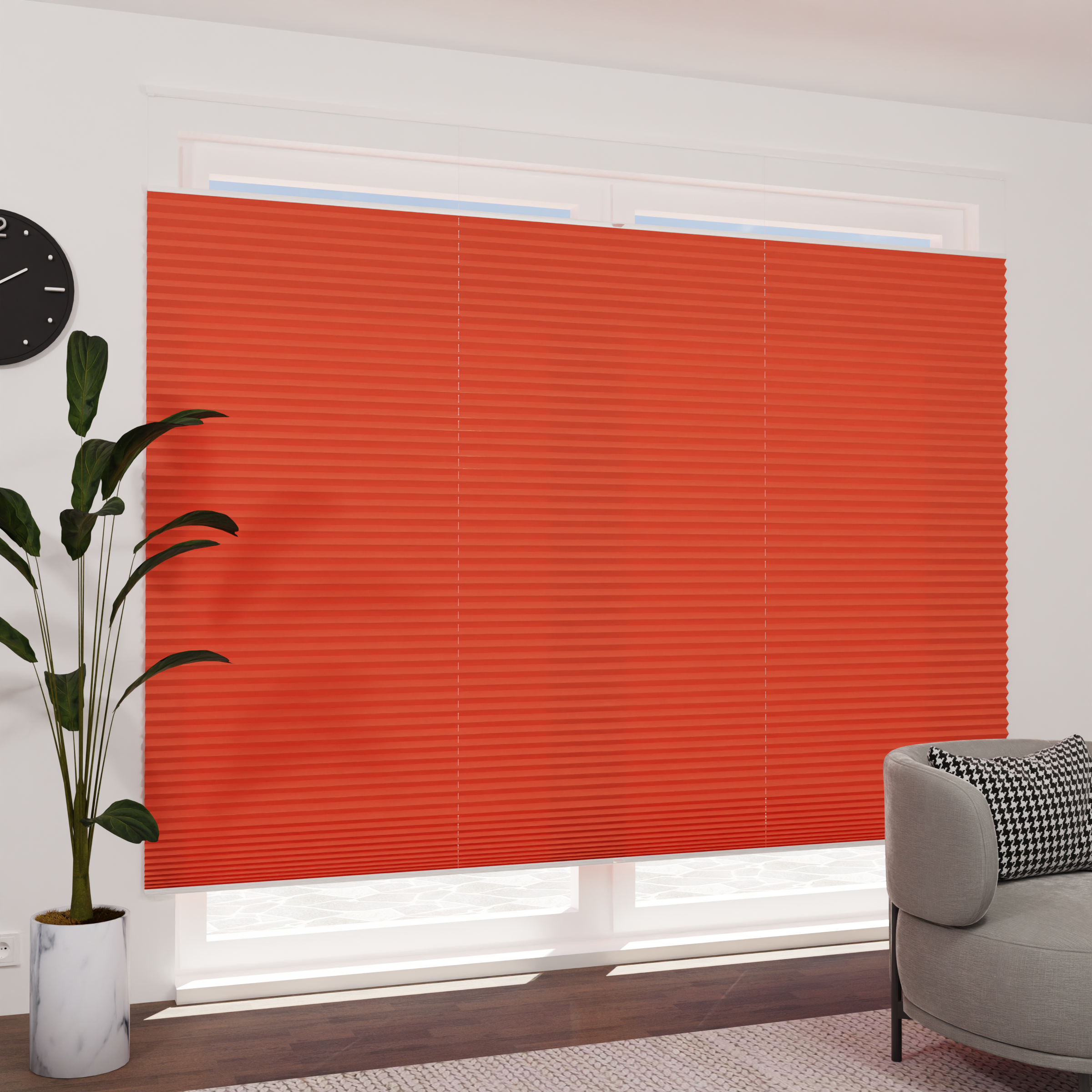 Jaloustore Plissee Lovere Rot - Bild 0