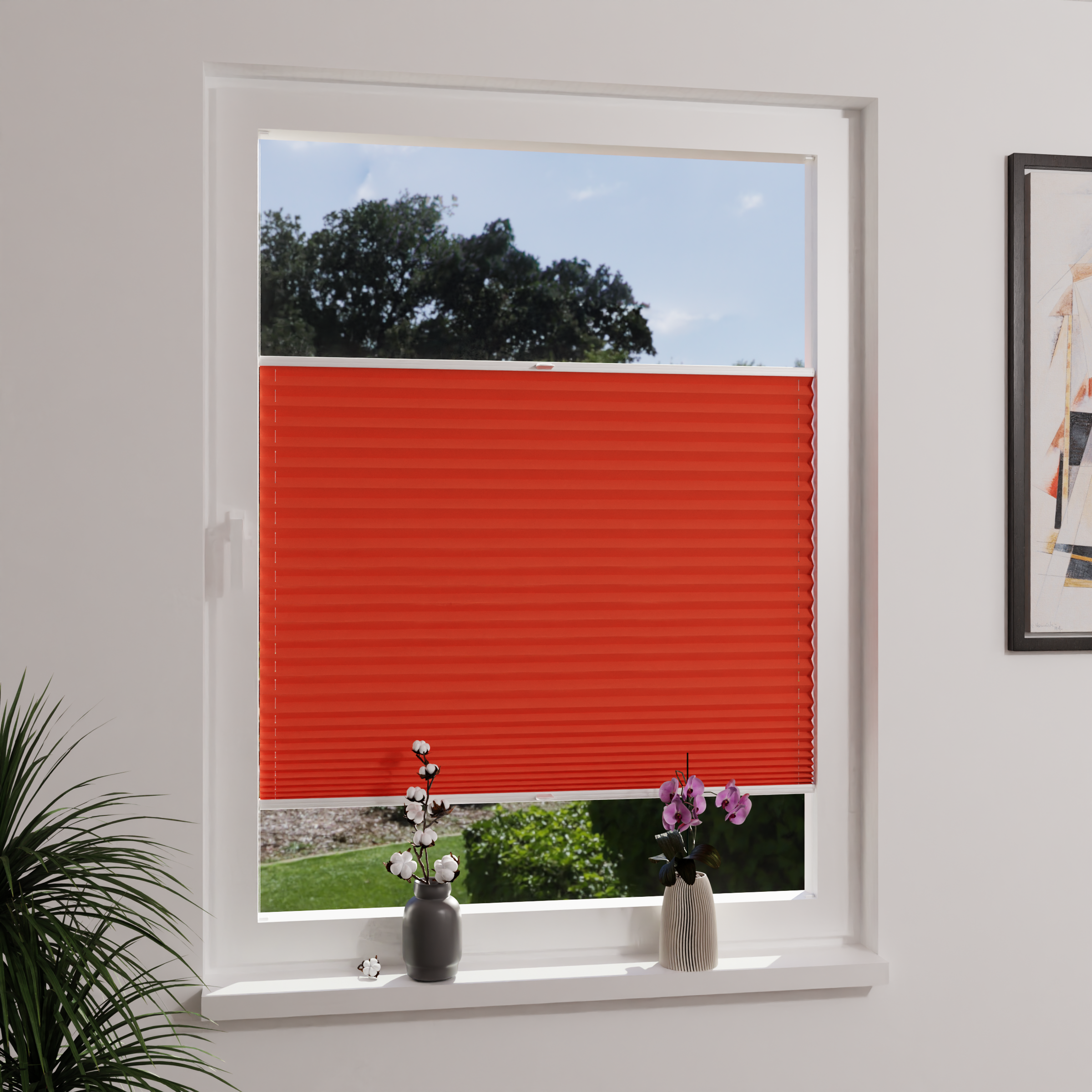 Jaloustore Plissee Lovere Rot - Bild 2