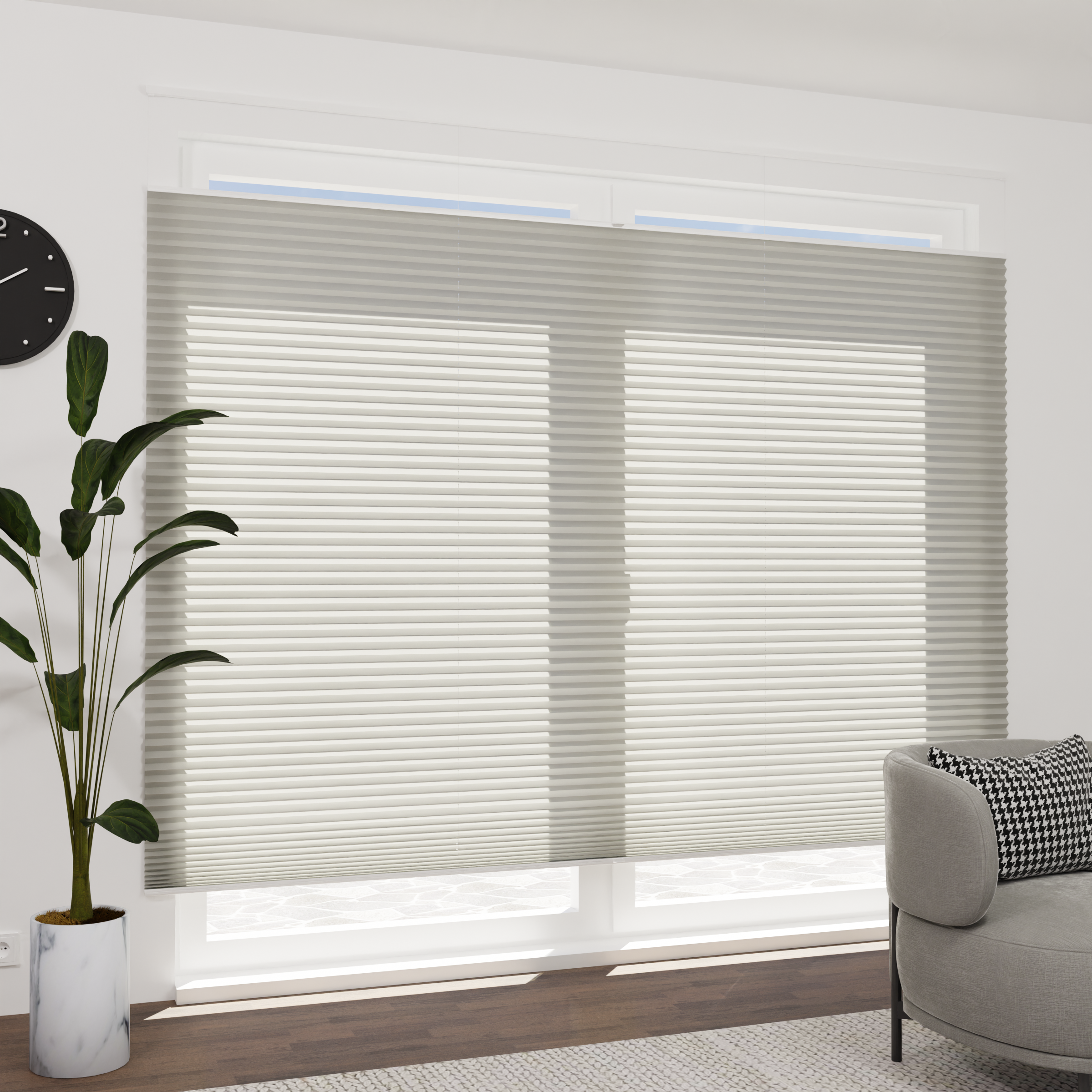 Jaloustore Plissee Lovere Grauweiß - Bild 0