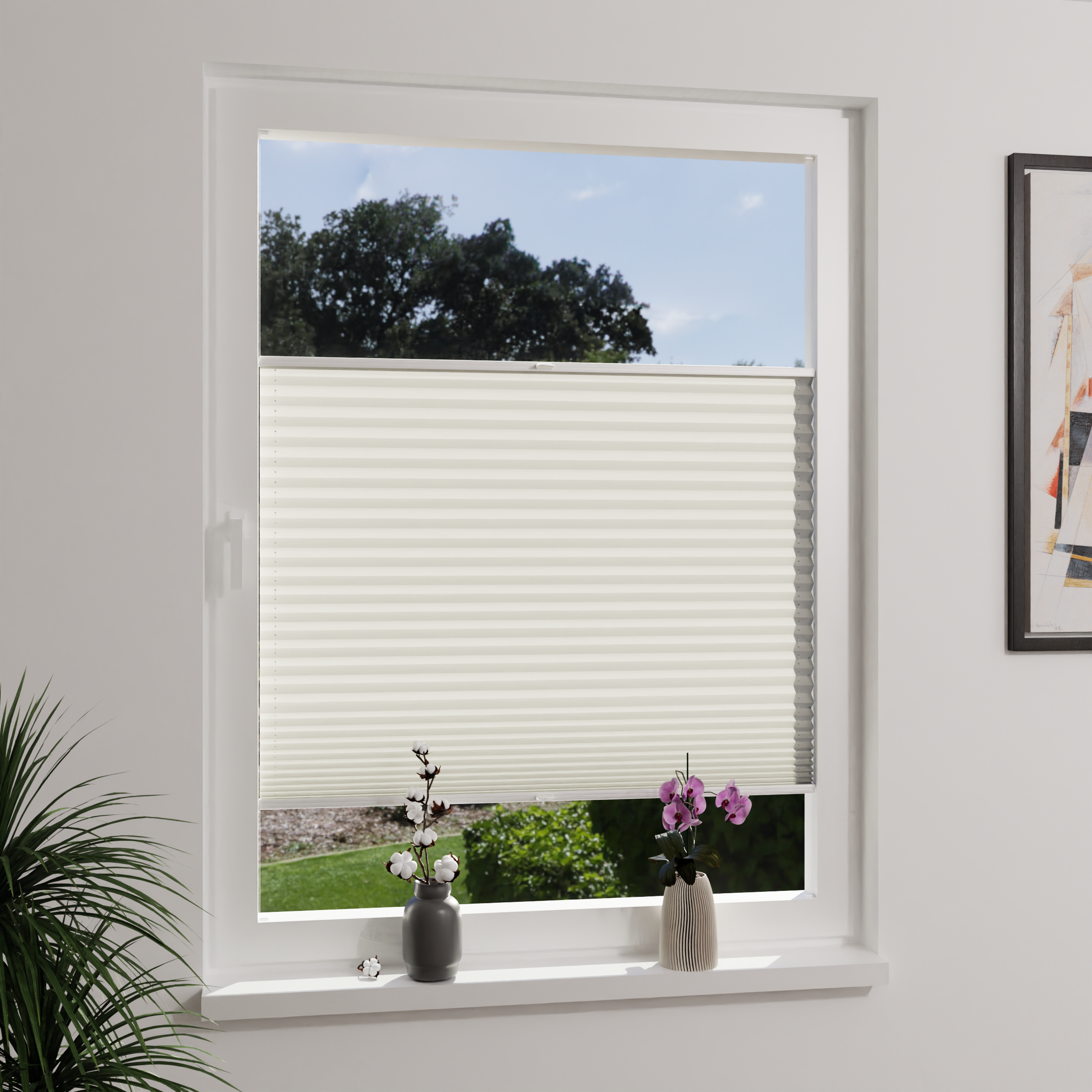 Jaloustore Plissee Lovere Grauweiß - Bild 2