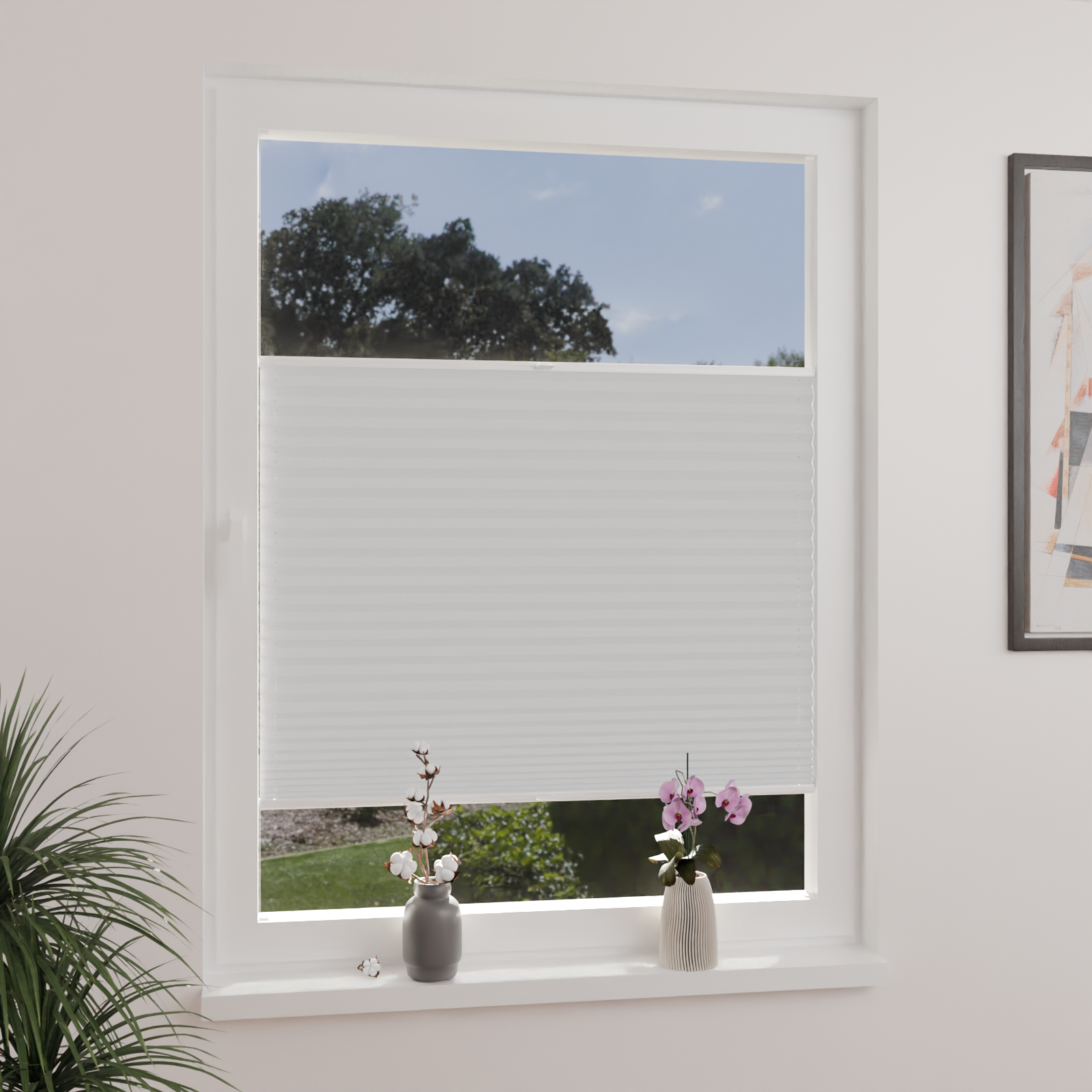 Jaloustore Plissee Lugano Blackout Reinweiß - Bild 2