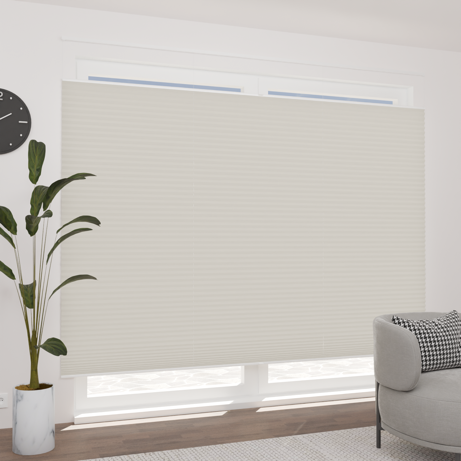 Jaloustore Plissee Lugano Blackout Altweiß - Bild 1