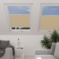 Jaloustore Plissee Lugano Blackout Creme-Gelb - Vorschau 0