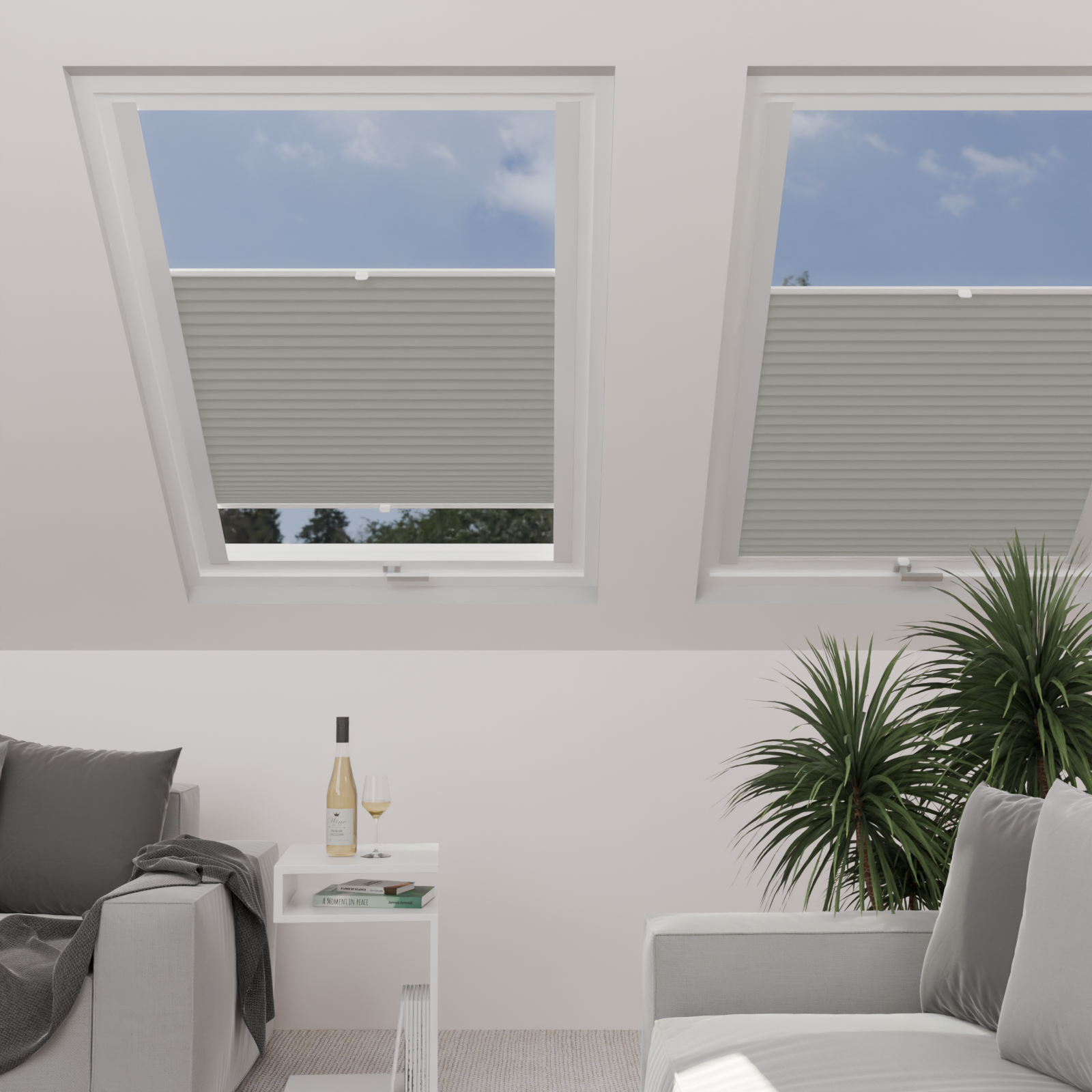 Jaloustore Plissee Lugano Blackout Grau - Bild 0