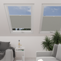 Jaloustore Plissee Lugano Blackout Grau - Vorschau 0