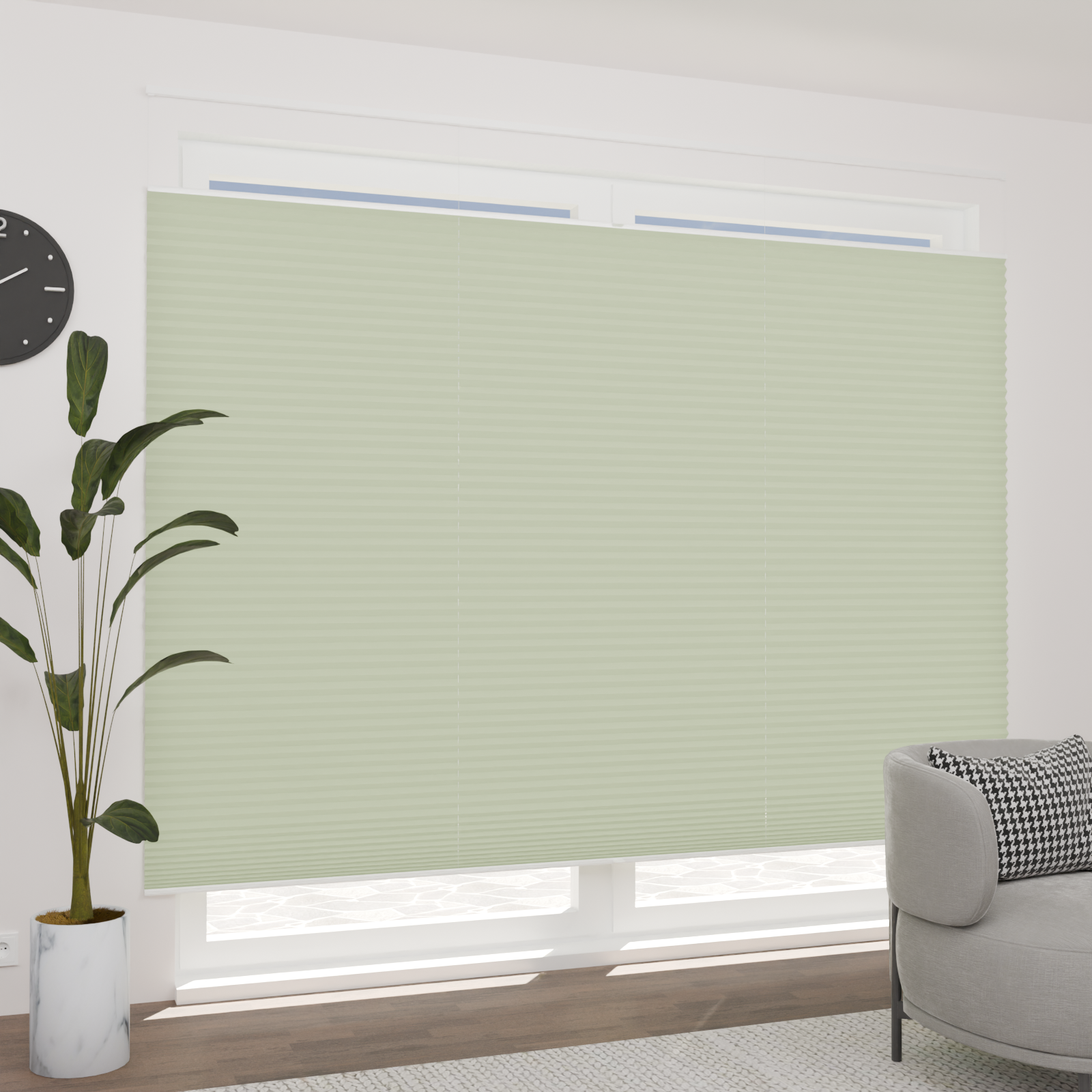 Jaloustore Plissee Lugano Blackout Mintgrün - Bild 1