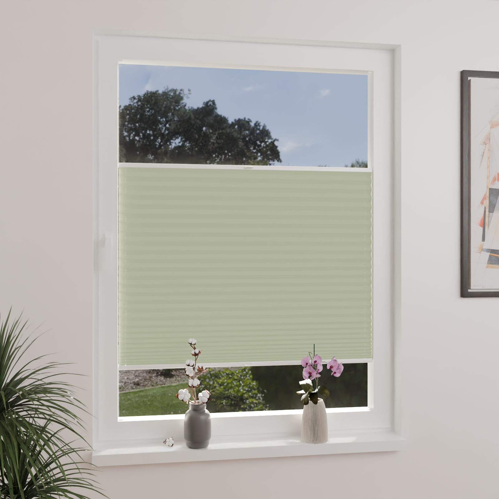 Jaloustore Plissee Lugano Blackout Mintgrün - Bild 2