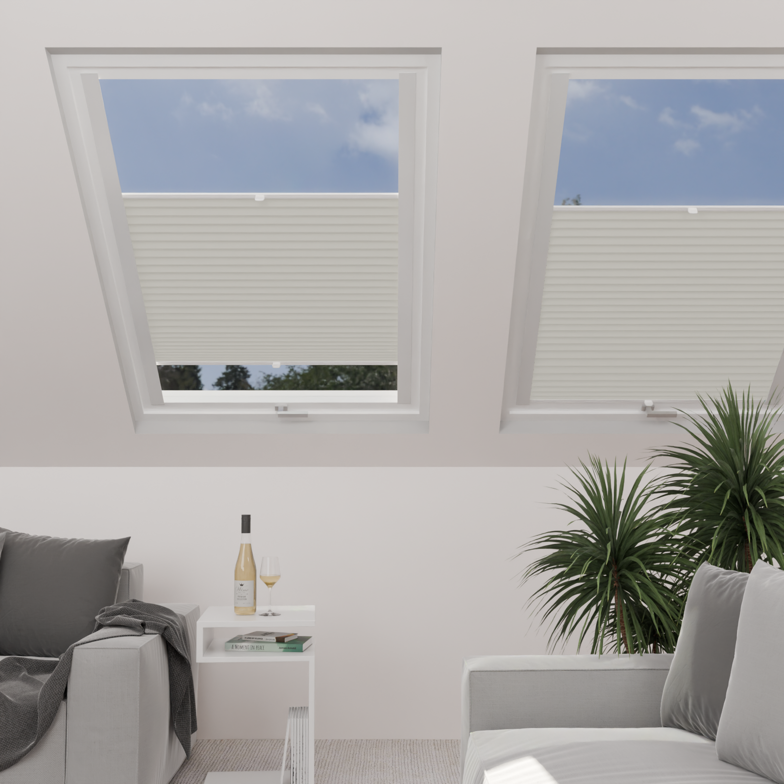 Jaloustore Plissee Lugano Blackout Hellgrau - Bild 0