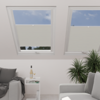 Jaloustore Plissee Lugano Blackout Hellgrau - Vorschau 0