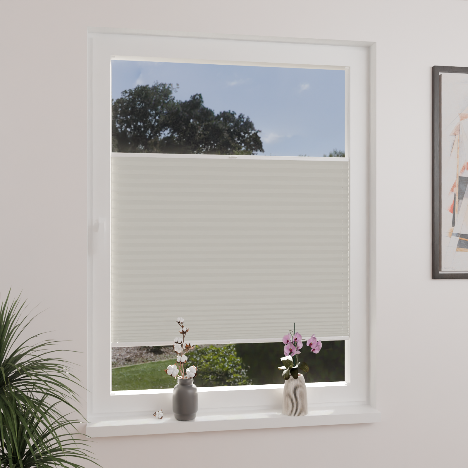 Jaloustore Plissee Lugano Blackout Hellgrau - Bild 2