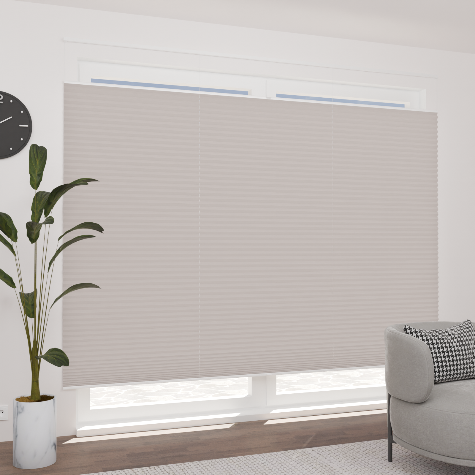 Jaloustore Plissee Lugano Blackout Taupe - Bild 1