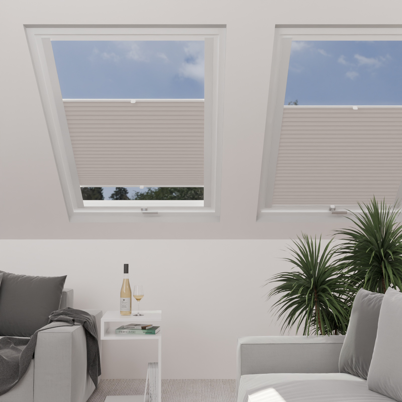 Jaloustore Plissee Lugano Blackout Taupe - Bild 0