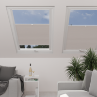 Jaloustore Plissee Lugano Blackout Taupe - Vorschau 0