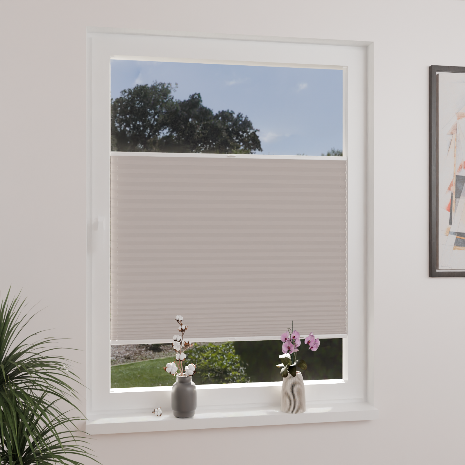 Jaloustore Plissee Lugano Blackout Taupe - Bild 2