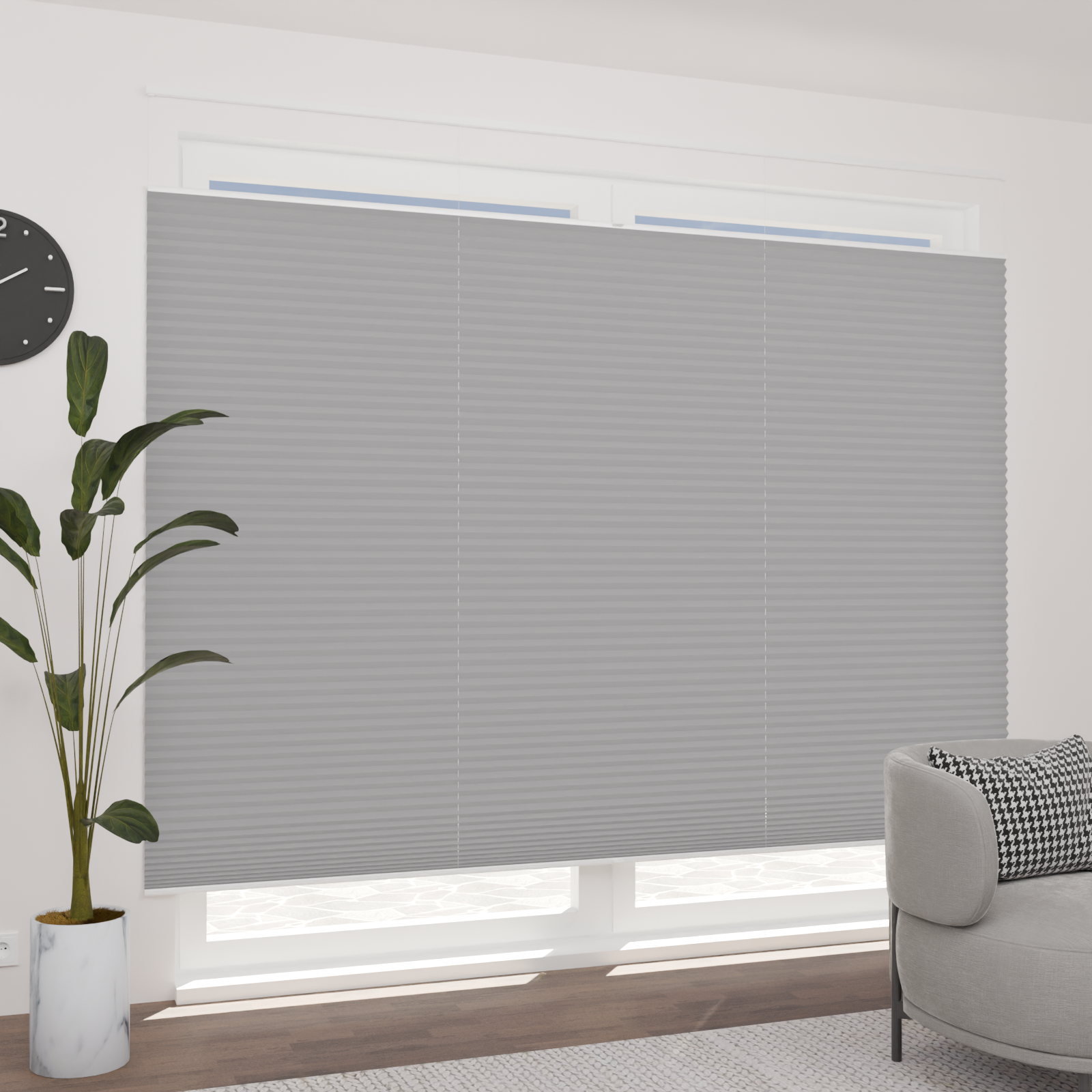 Jaloustore Plissee Lugano Blackout Quarzgrau - Bild 1