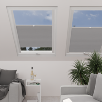 Jaloustore Plissee Lugano Blackout Quarzgrau - Vorschau 0