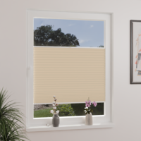 Jaloustore Plissee Lugano Creme-Weiß - Vorschau 0