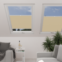 Jaloustore Plissee Lugano Creme - Vorschau 2