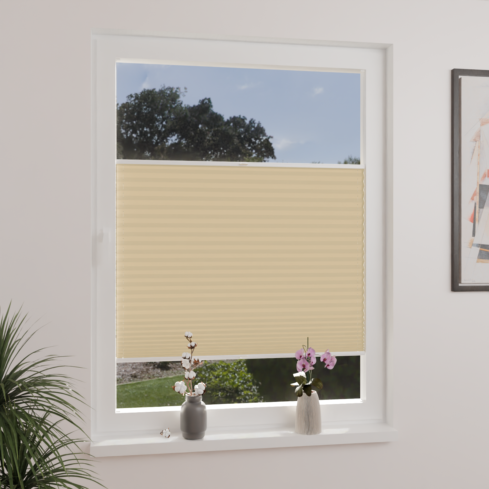 Jaloustore Plissee Lugano Creme - Bild 0