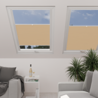 Jaloustore Plissee Lugano Creme-Gelb - Vorschau 2