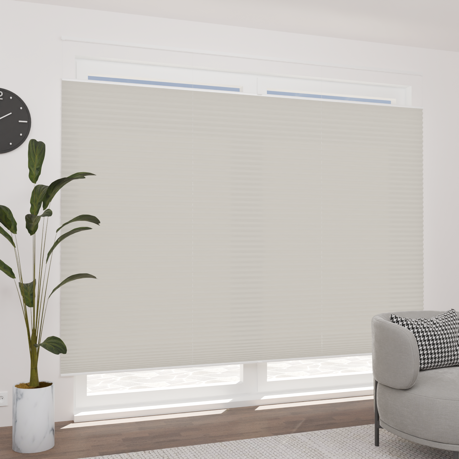 Jaloustore Plissee Lugano Hellgrau - Bild 1