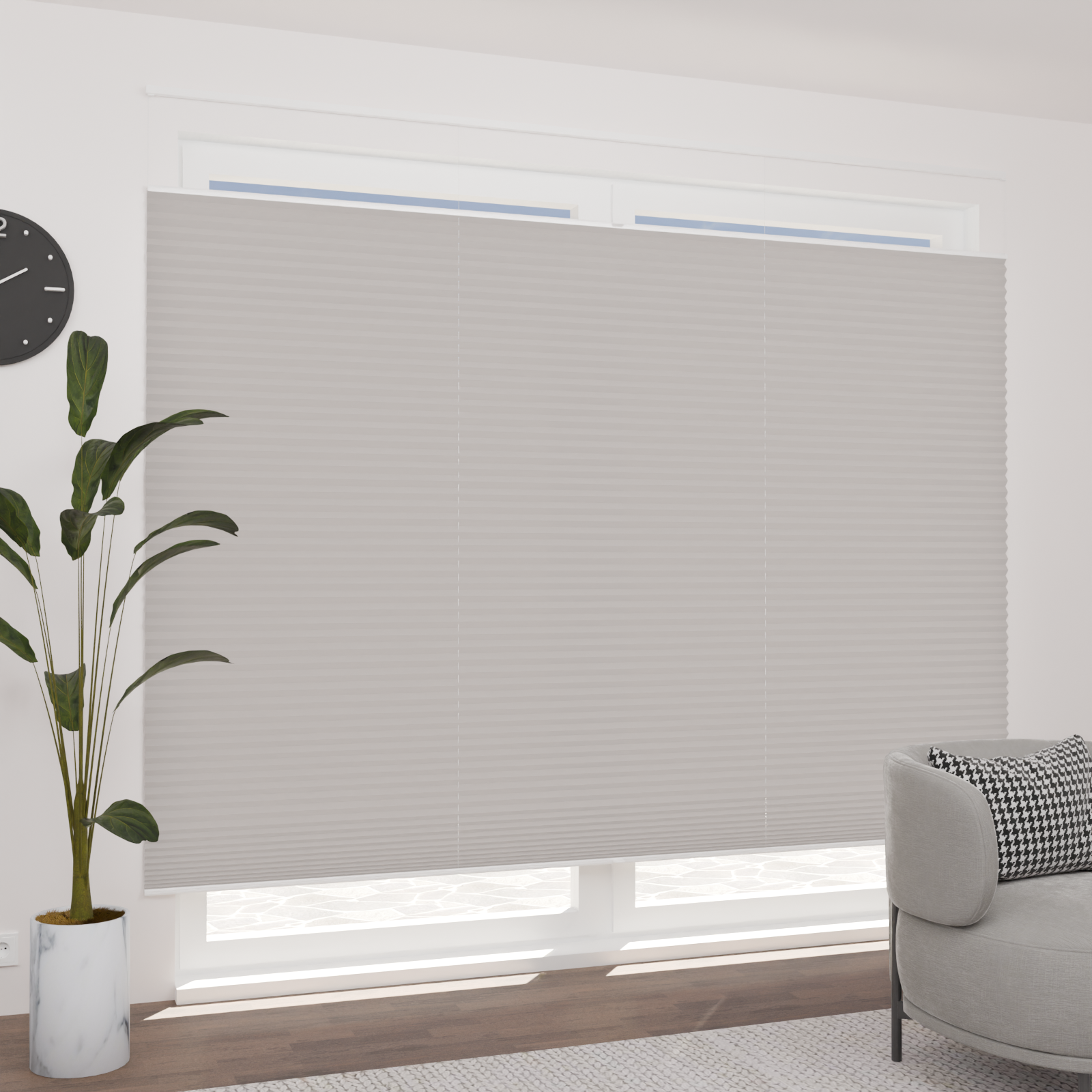 Jaloustore Plissee Lugano Taupe - Bild 1