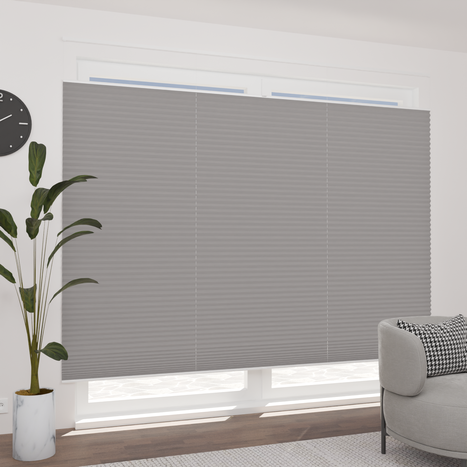 Jaloustore Plissee Lugano Quarzgrau - Bild 1