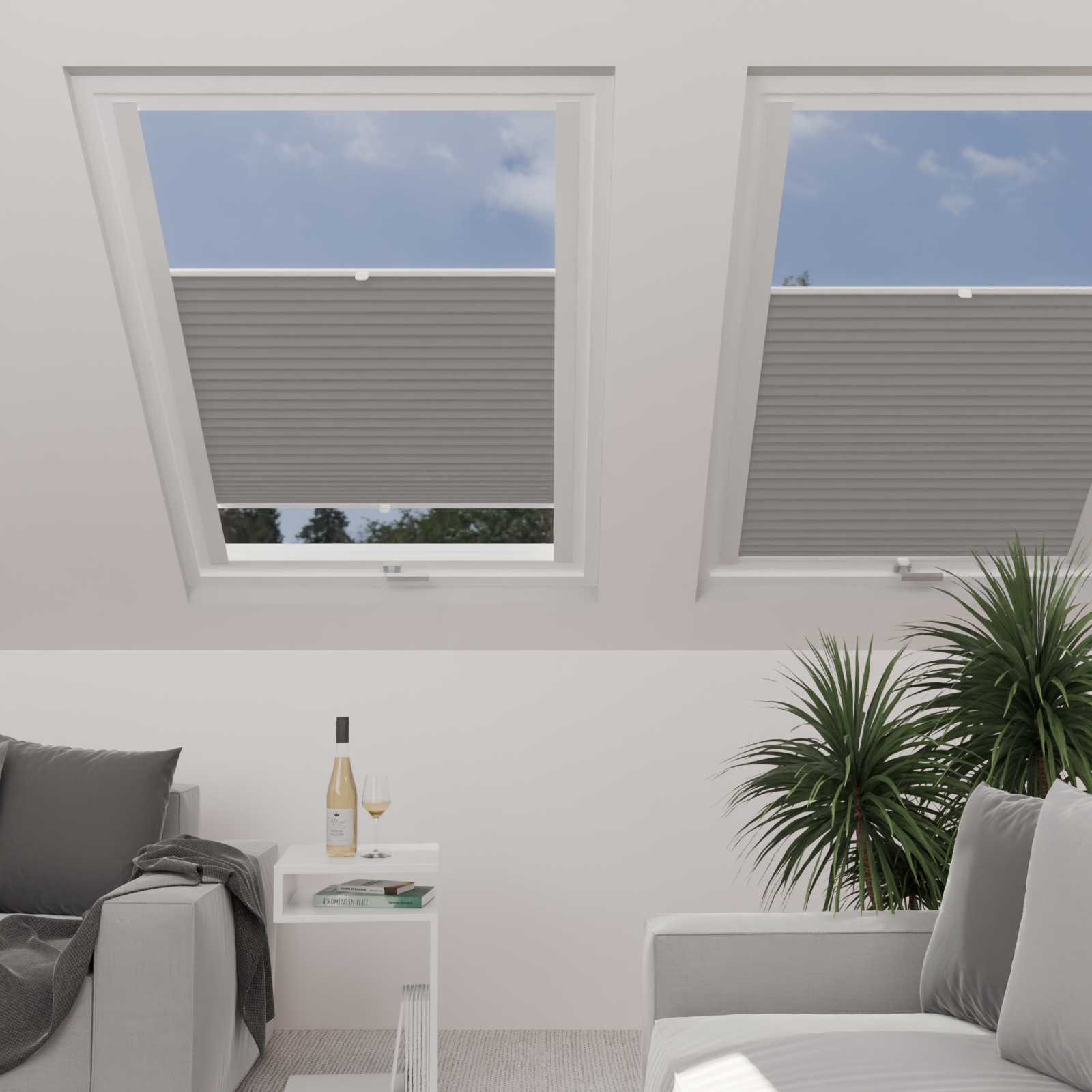 Jaloustore Plissee Lugano Quarzgrau - Bild 2