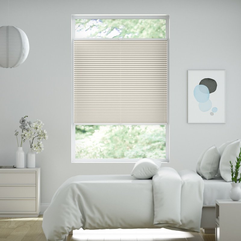 Jaloustore Plissee Kopenhagen Blackout Creme-Weiß - Bild 0