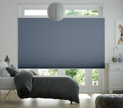 jaloustore Plissee London Jeansblau