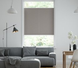 Fenster - 100% | Plissee nach Grau Online-Shop Maß blickdichtes mit glänzend Maß - Struktur, für leicht Sonnenschutz nach