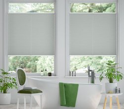 jaloustore Plissee Siena Silbergrau