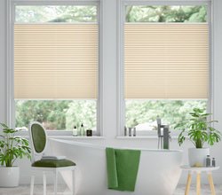 jaloustore Plissee Siena Creme-Weiß