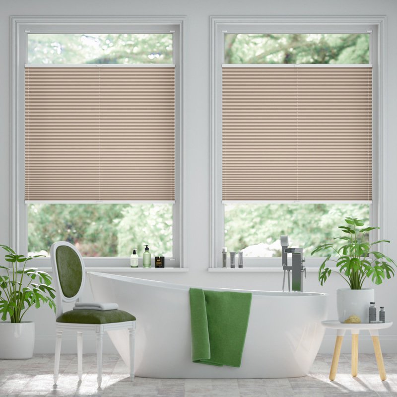 Jaloustore Plissee Siena Beige-Braun - Bild 2