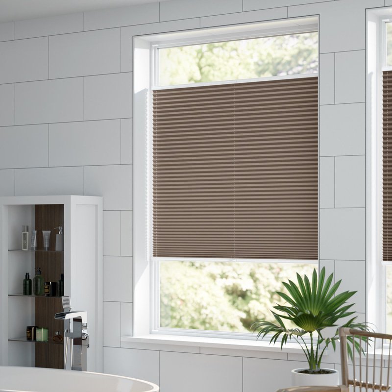Jaloustore Plissee Siena Reflect Taupe - Bild 1