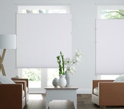 jaloustore 100% blickdichtes Plissee nach Maß in matter Baumwoll-Optik Reinweiß