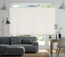 jaloustore 100% blickdichtes Plissee nach Maß in matter Baumwoll-Optik Altweiß