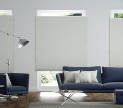 jaloustore 100% blickdichtes Plissee nach Maß in matter Baumwoll-Optik Silbergrau