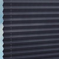 Jaloustore Blickdichtes Plissee auf Maß in matter Baumwoll-Optik Mitternacht - Vorschau 1