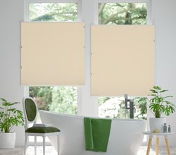 jaloustore 100% blickdichtes maßgefertigtes Plissee in Pergament-Optik mit Crush-Effekt Creme-Weiß