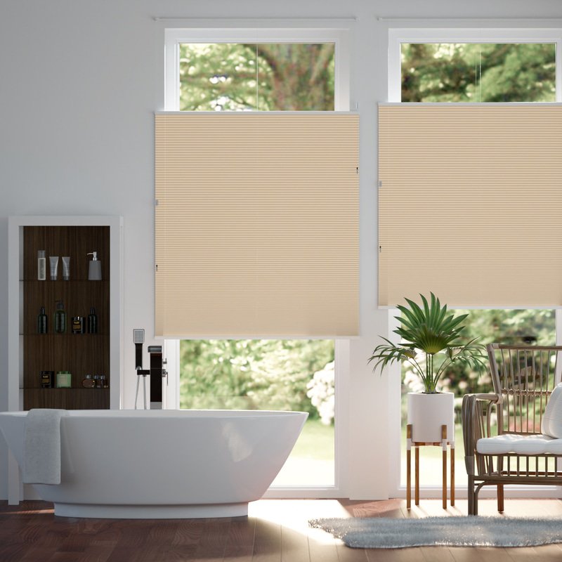 Jaloustore Plissee Siena Reflect Beige - Bild 0