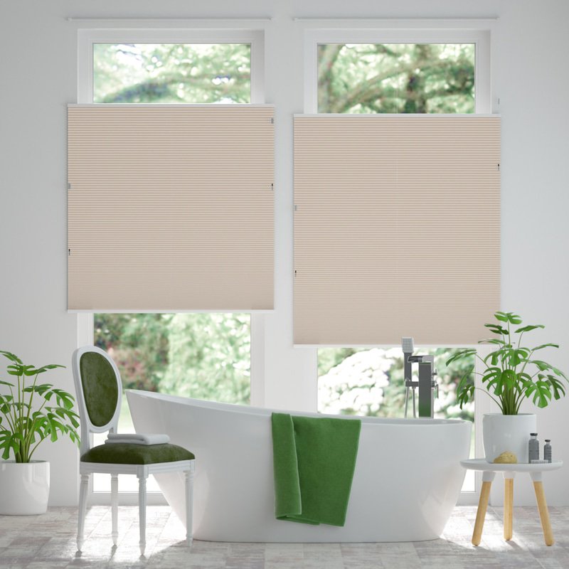 Jaloustore Plissee Siena Reflect Creme-Beige - Bild 0