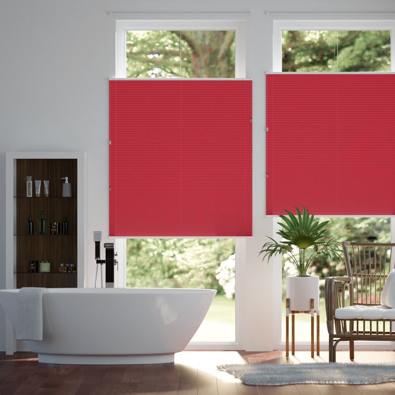 Jaloustore Plissee Siena Reflect Rot - Bild 0