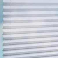 Jaloustore Transparentes Plissee auf Maß in matter Baumwoll-Optik Reinweiß - Vorschau 2